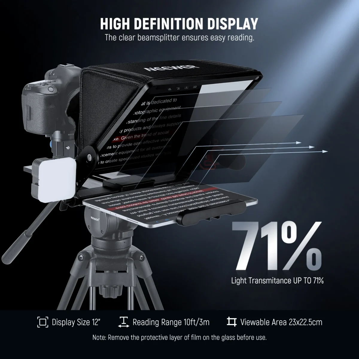 Neewer X12 II teleprompter + pult (kuni 7,9" / 20cm) - Image 1