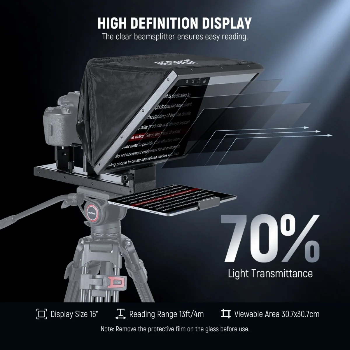 Neewer X16B teleprompter + pult (kuni 11-tolli / 28cm) - Image 1