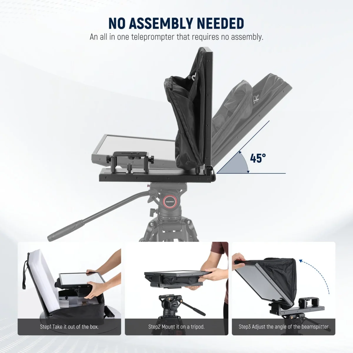 Neewer X16B teleprompter + pult (kuni 11-tolli / 28cm) - Image 8