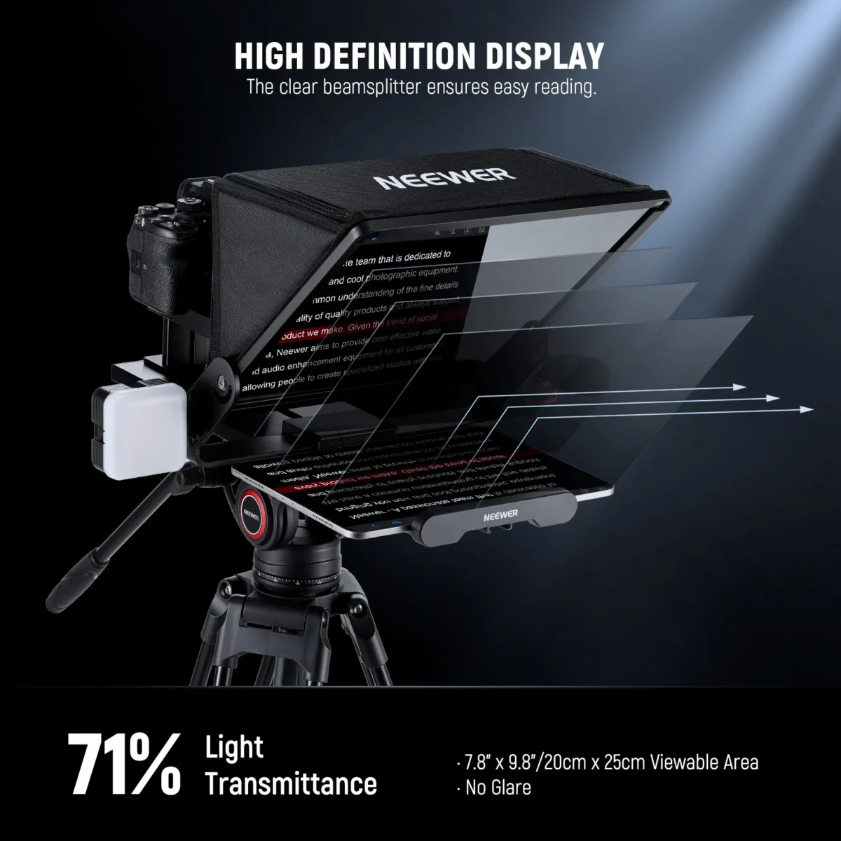 Neewer Pro X14 III teleprompter + pult (kuni 14" / 36cm) - Image 2