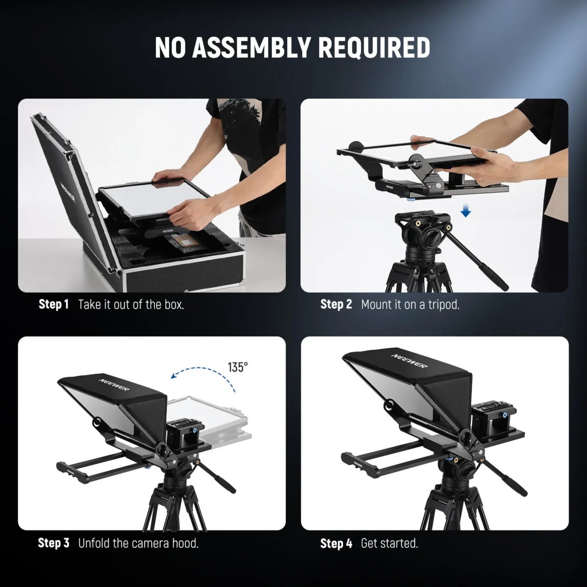 Neewer Pro X14 III teleprompter + pult (kuni 14" / 36cm) - Image 3