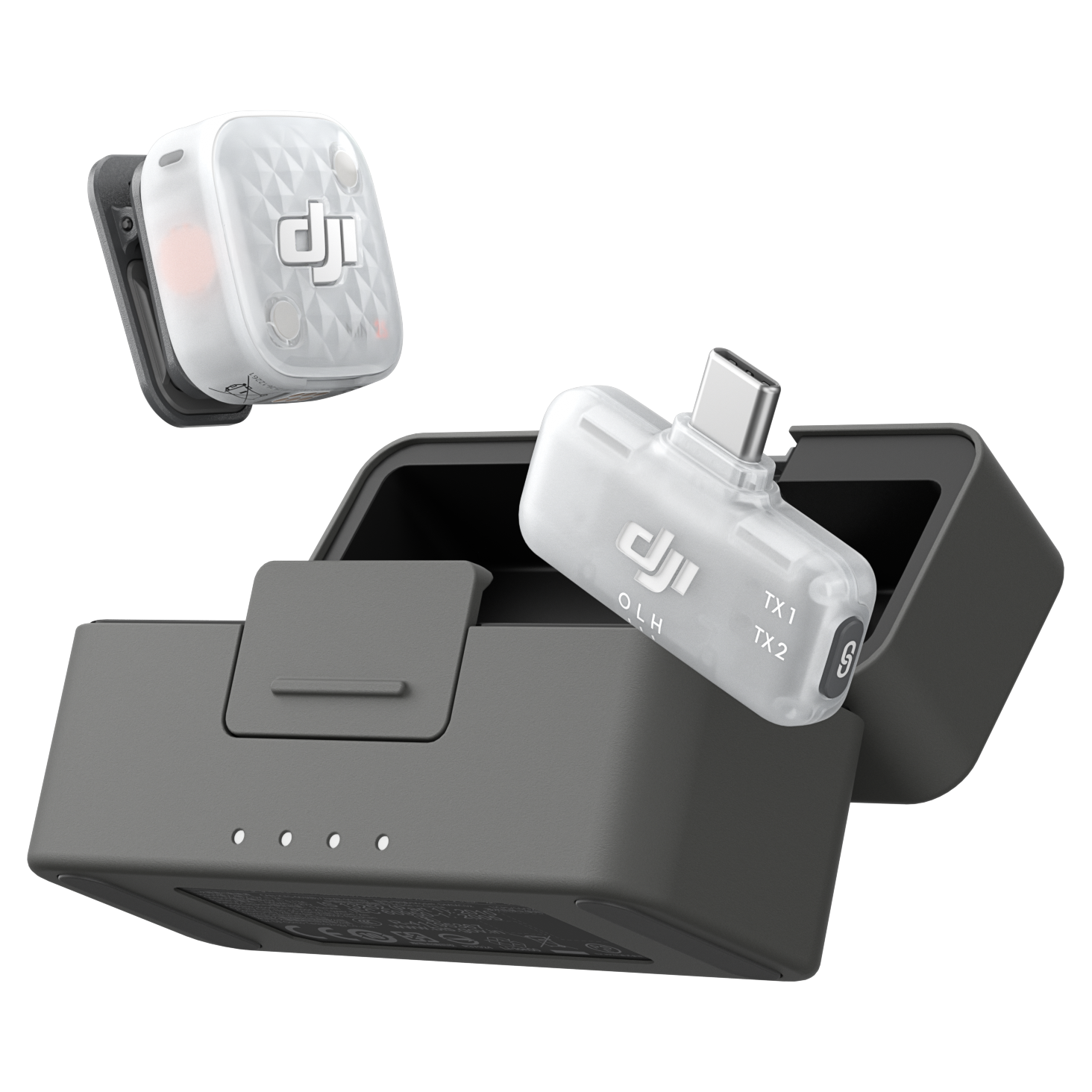1-dji-mic-mini-2s-1tx1mrxcase DJI Mic Mini 2S juhtmevaba mikrofon (1TX + 1MRX) telefonile - Pilt 1